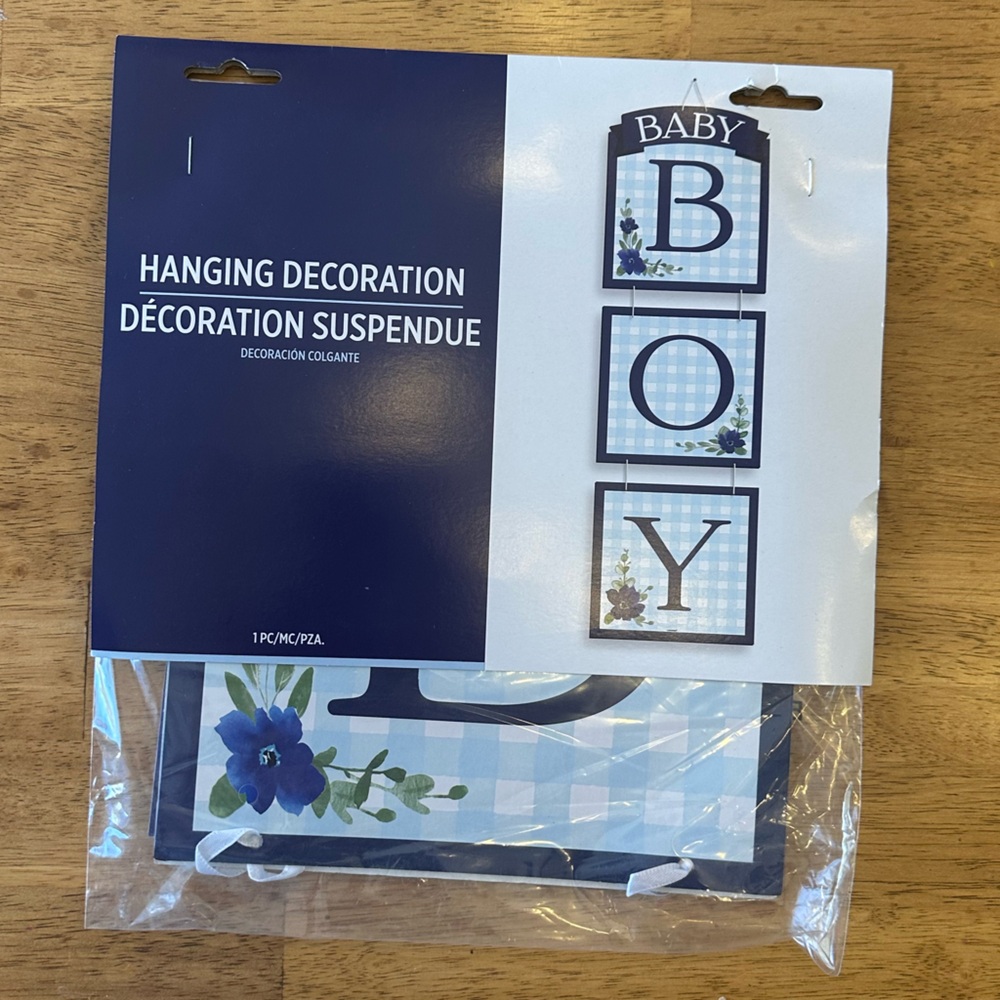 "Baby Boy" Hanging Decoration Baby Shower